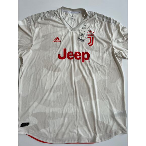 adidas Men's Juventus 19/20 Authentic Away Jersey Raw White DW5462 Size 2XL - Picture 11 of 16